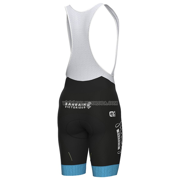 2023 Ropa Ciclismo Bahrain Campeon Bahrain Victorious Blanco Rojo Mangas Cortas y Culotte Corto
